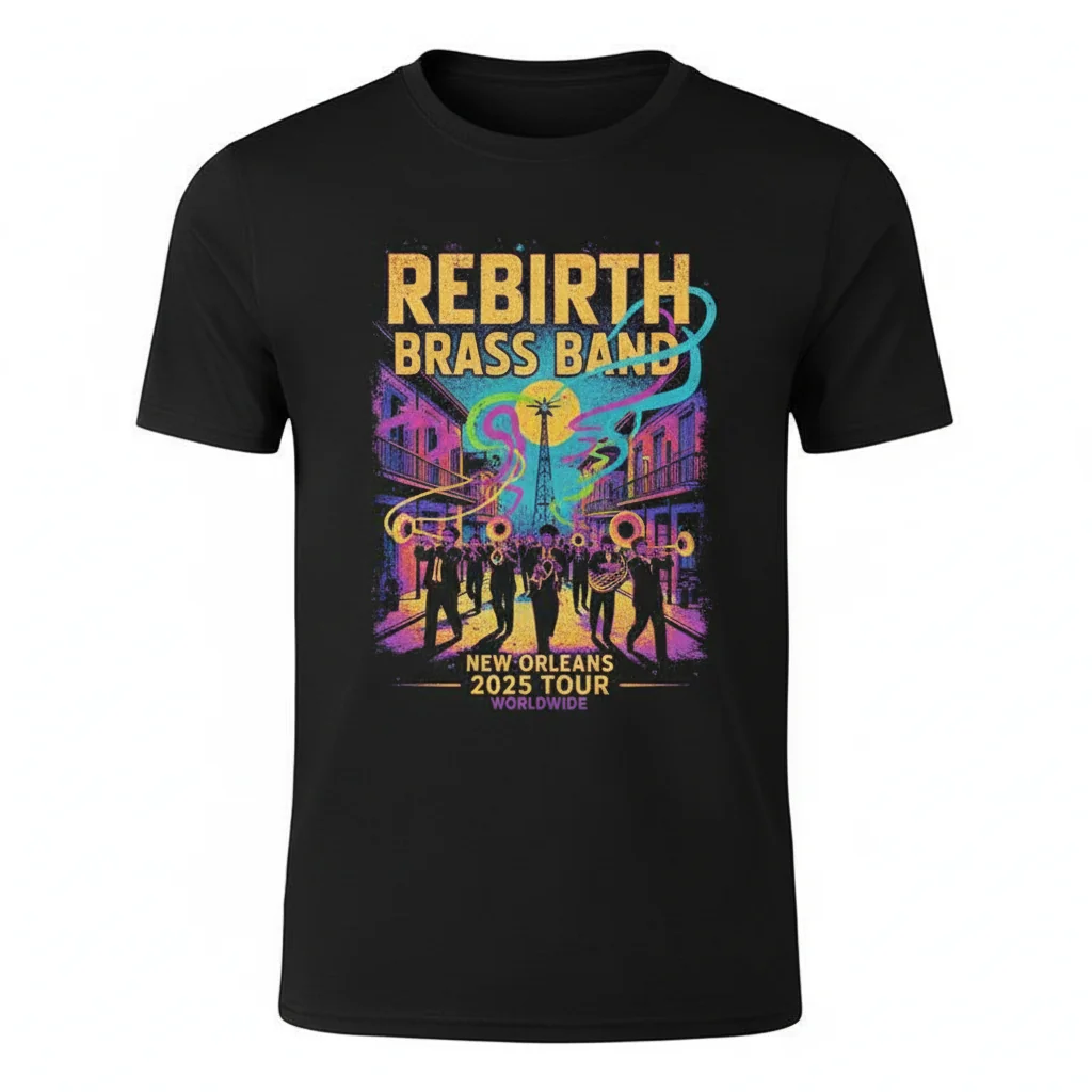 Rebirth Brass Band '25 Tour Tee – Street Vibe