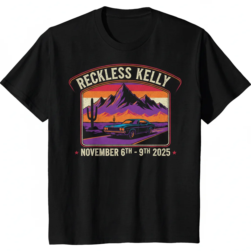 Reckless Kelly 2025 Tour Commemorative Tee – November 6-9th