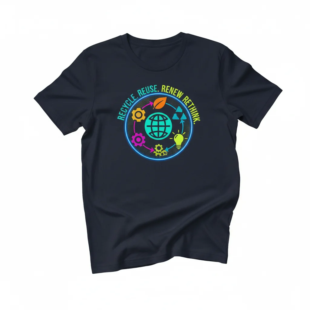 Recycle Reuse Renew Rethink Essential T-Shirt - Eco-Friendly Cotton Tee