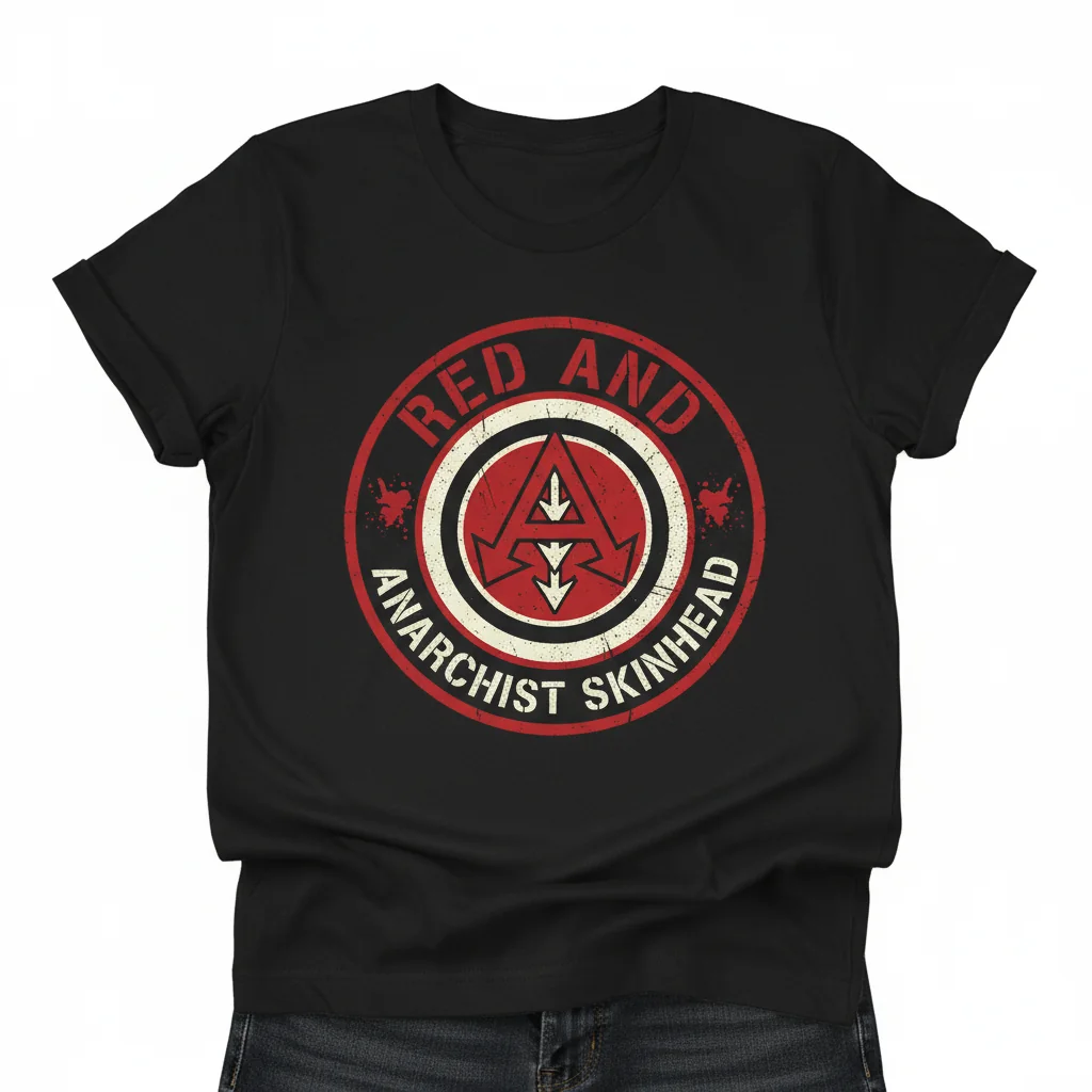 Red And Anarchist Skinhead: Essential Durability Tee