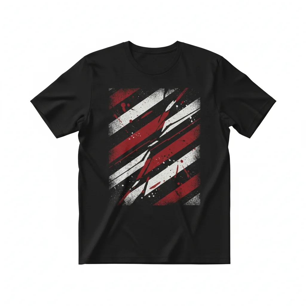 Red Black White Stripes T-Shirt: Unmatched Style & Durability