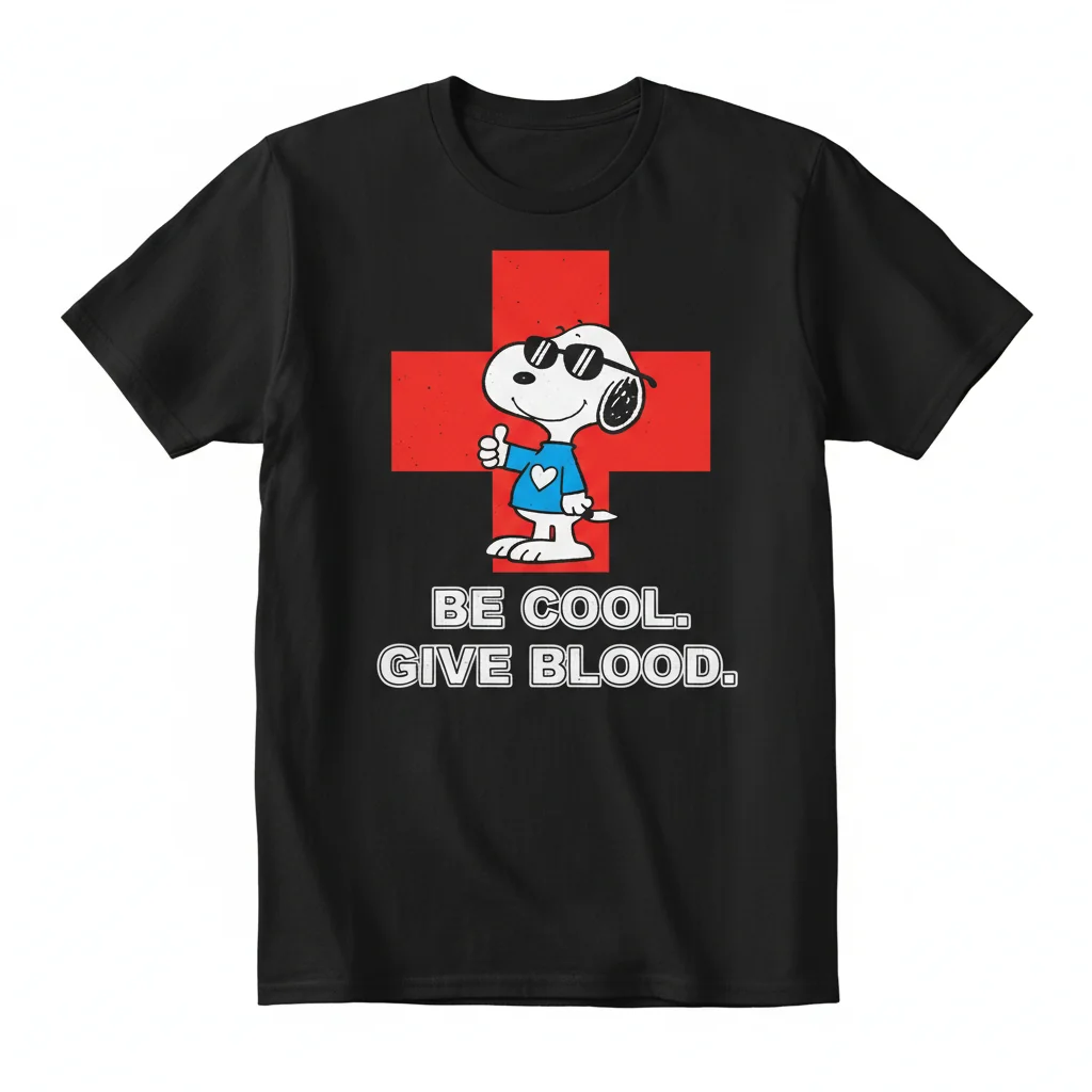 Be Cool, Give Blood | Peanuts-Inspired Charity Art Tee