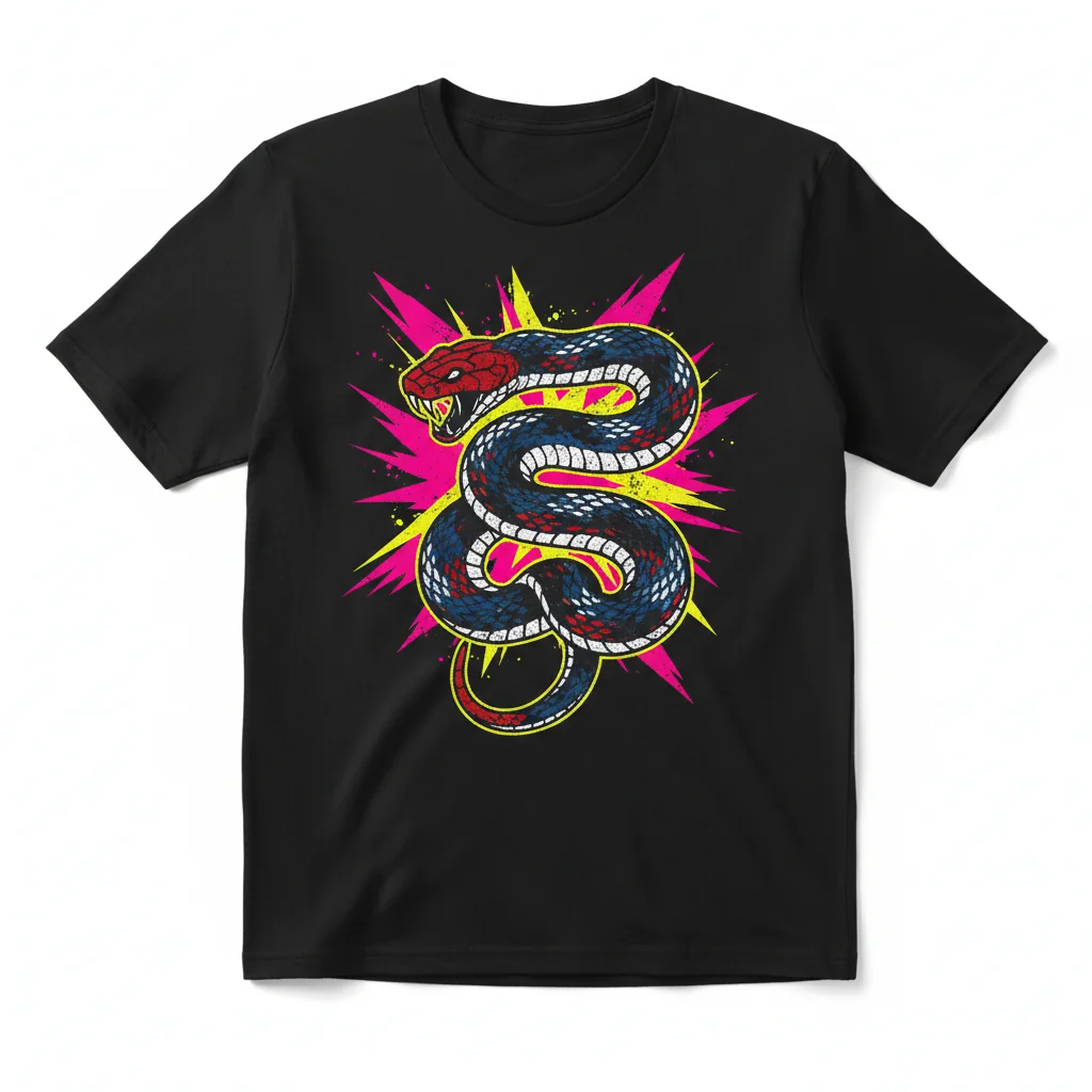Red-headed Krait Relaxed Fit T-Shirt – Exotic Snake Design Apparel