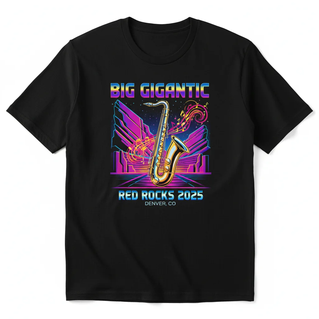 Red Rocks 2025 Big Gigantic Concert T-Shirt - Premium Cotton Merch