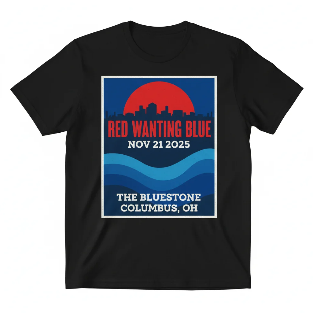 Red Wanting Blue 2025 The Bluestone Columbus OH Concert Poster T-Shirt – Premium & Durable