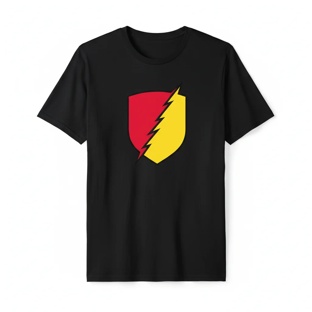 Red Yellow Two Tone Color Split Essential T-Shirt