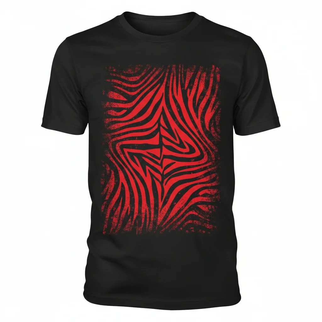 Red Zebra Print Tee: Wild Street Style