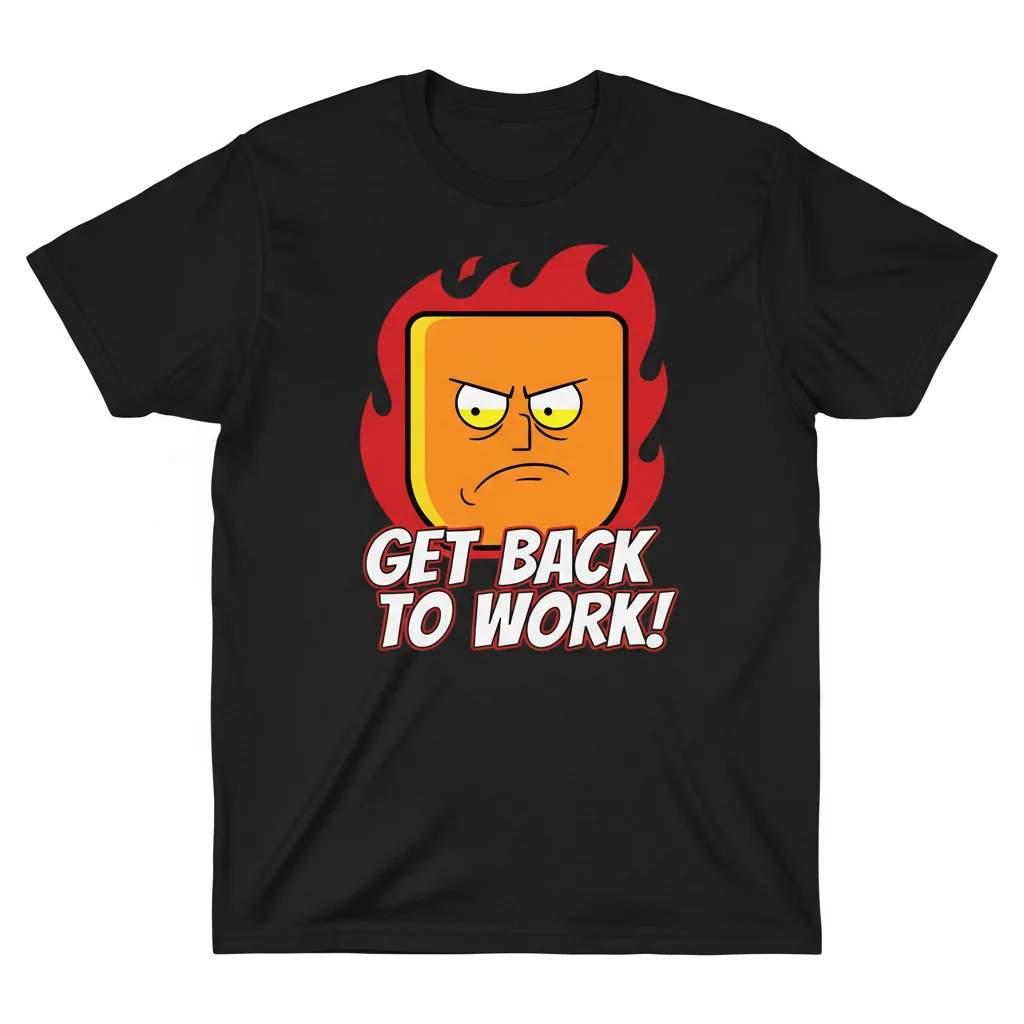Regular Show Benson 'Get Back To Work' Catchphrase Essential T-Shirt - Premium Comfort & Durability
