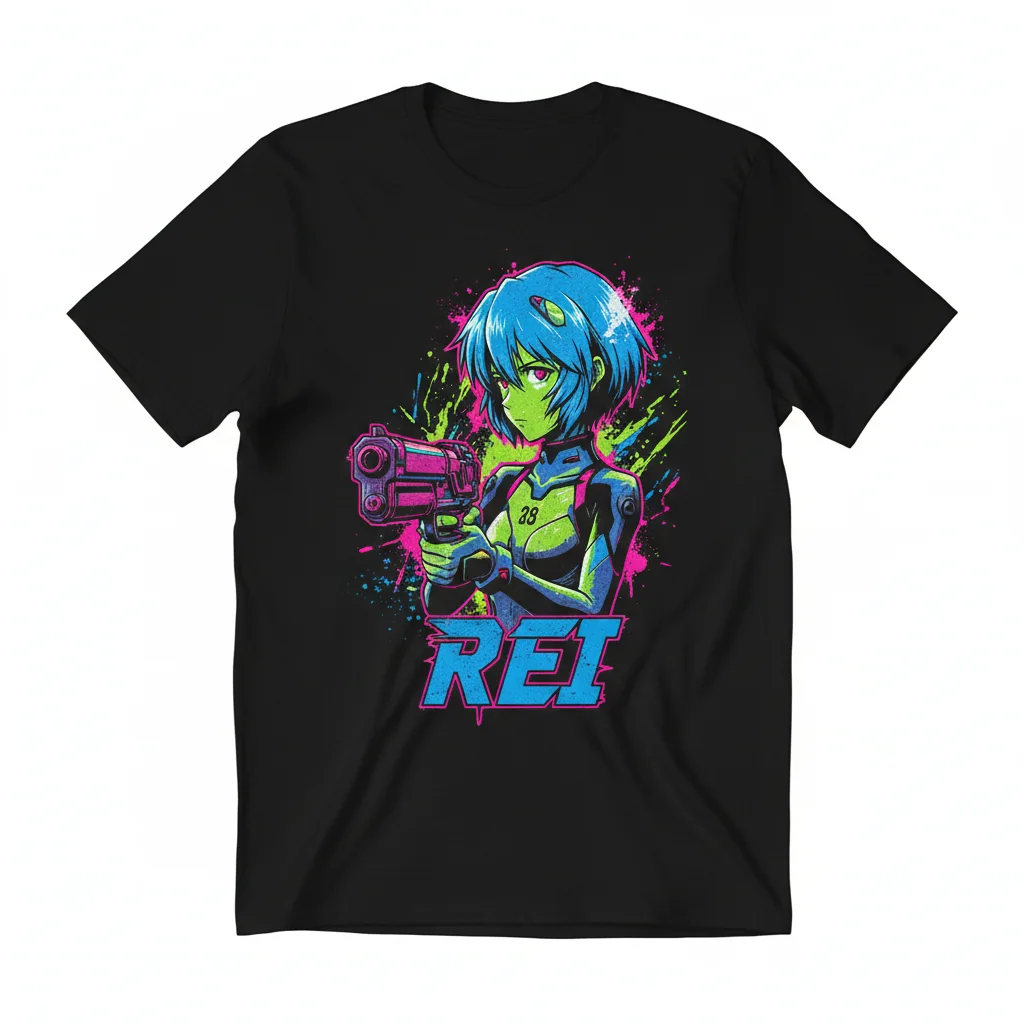 Rei with Gun Dynamic Anime Essential T-Shirt