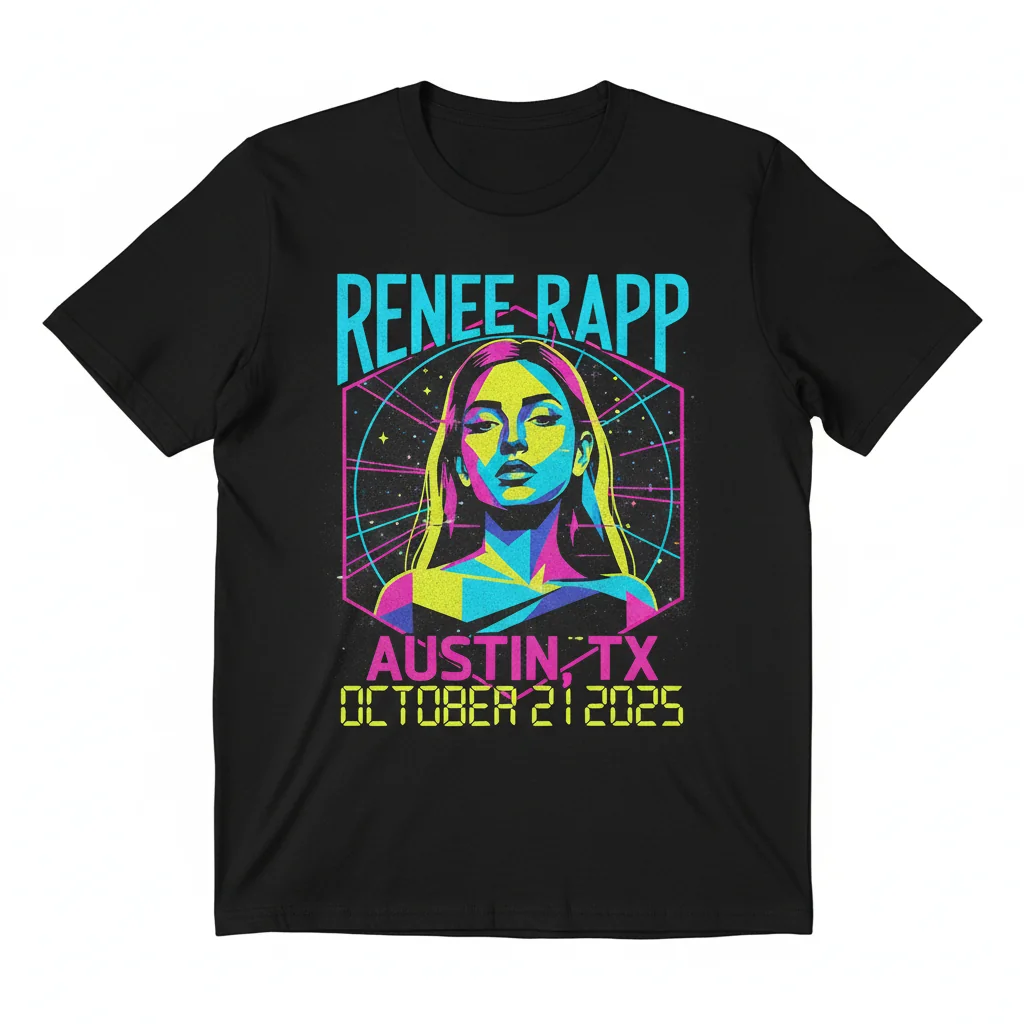 Renee Rapp Austin TX Concert Poster T-Shirt - October 21, 2025 Live Show Tee
