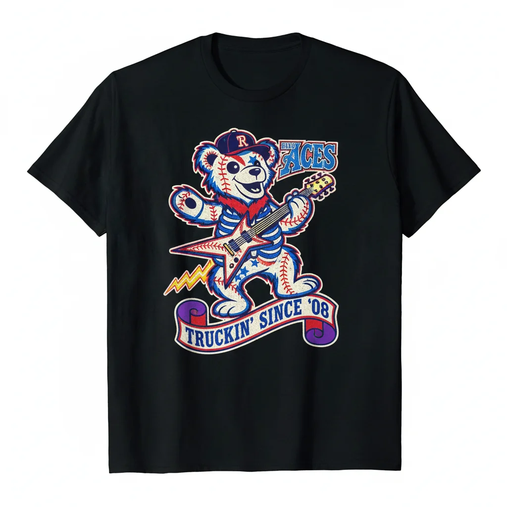 Reno Aces x Grateful Dead Bear T-Shirt - Unisex Apparel
