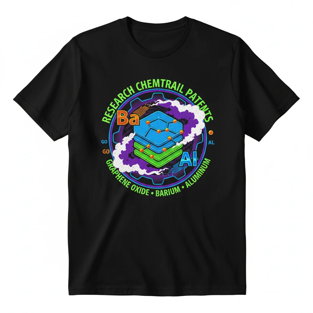 Chemtrail Patents Graphene Oxide Barium Aluminum Research T-Shirt