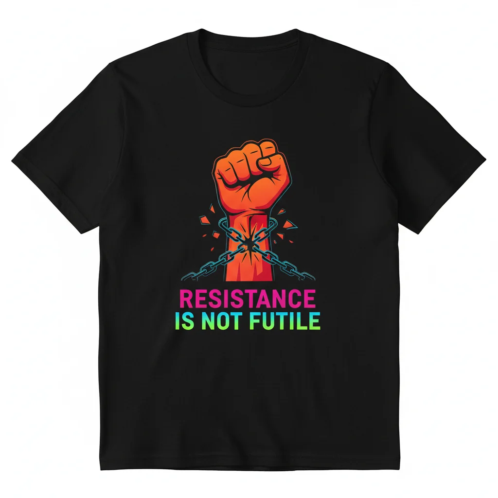 Resistance Is Not Futile Sci-Fi Fan T-Shirt | Premium Cotton Tee