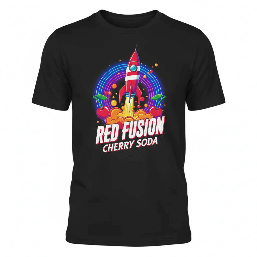 Cherry Soda Fusion | Retro Art Graphic Tee
