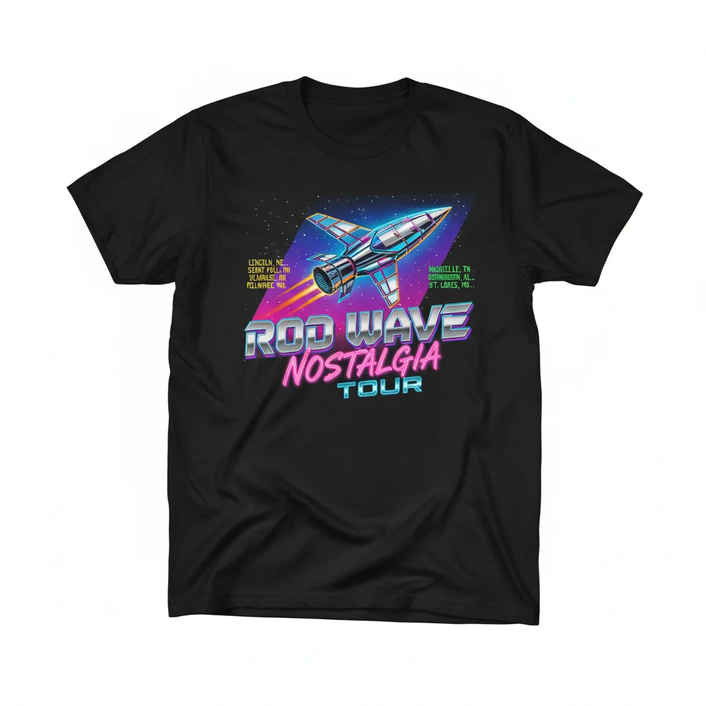 Rod Wave Nostalgia Tour Retro T-Shirt - Essential Fan Apparel