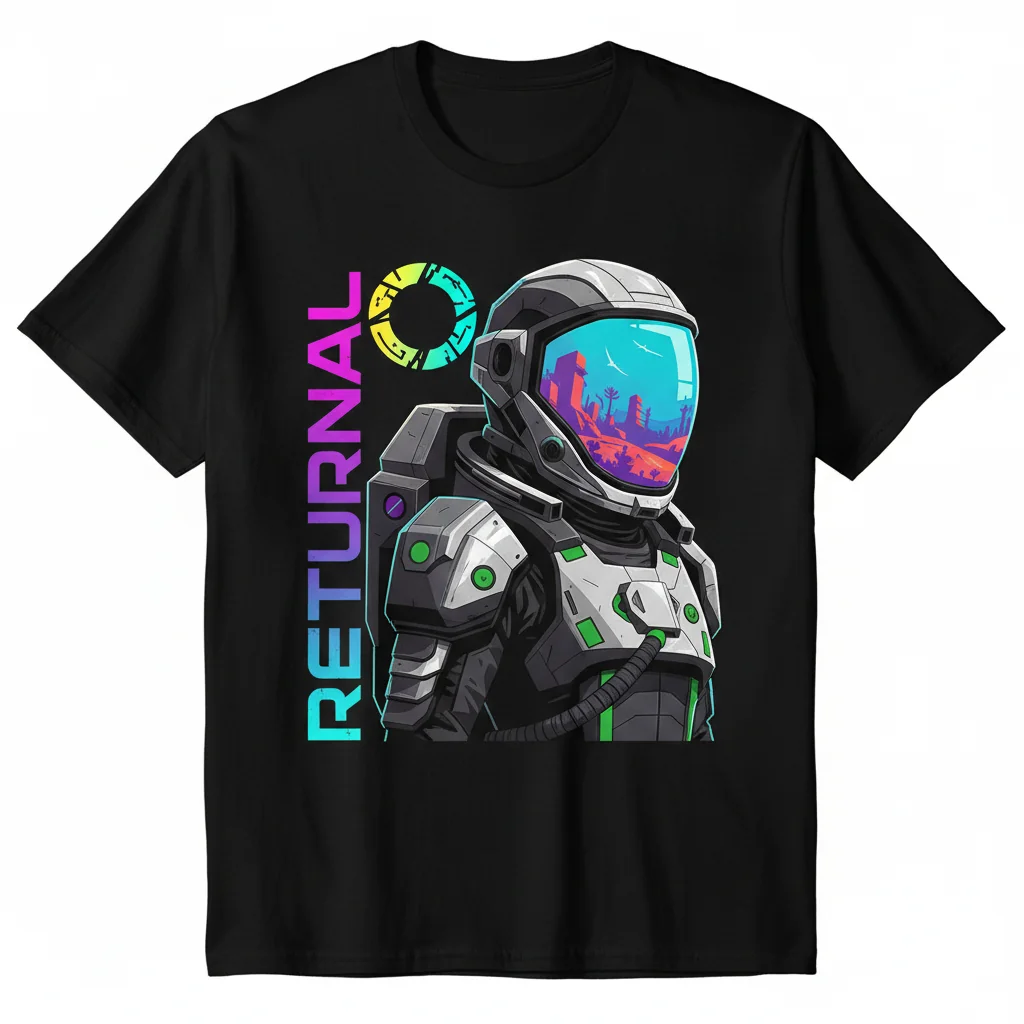 Returnal Game Logo & Selene 'Essential' T-Shirt – Premium Cotton Gaming Tee