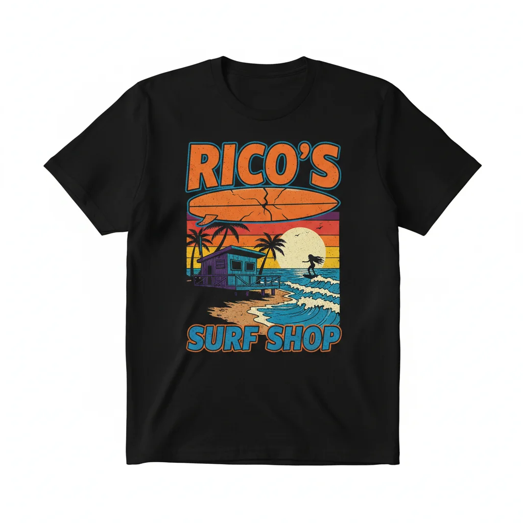 Hannah Montana Rico's Surf Shop Essential T-Shirt - Disney Channel Apparel