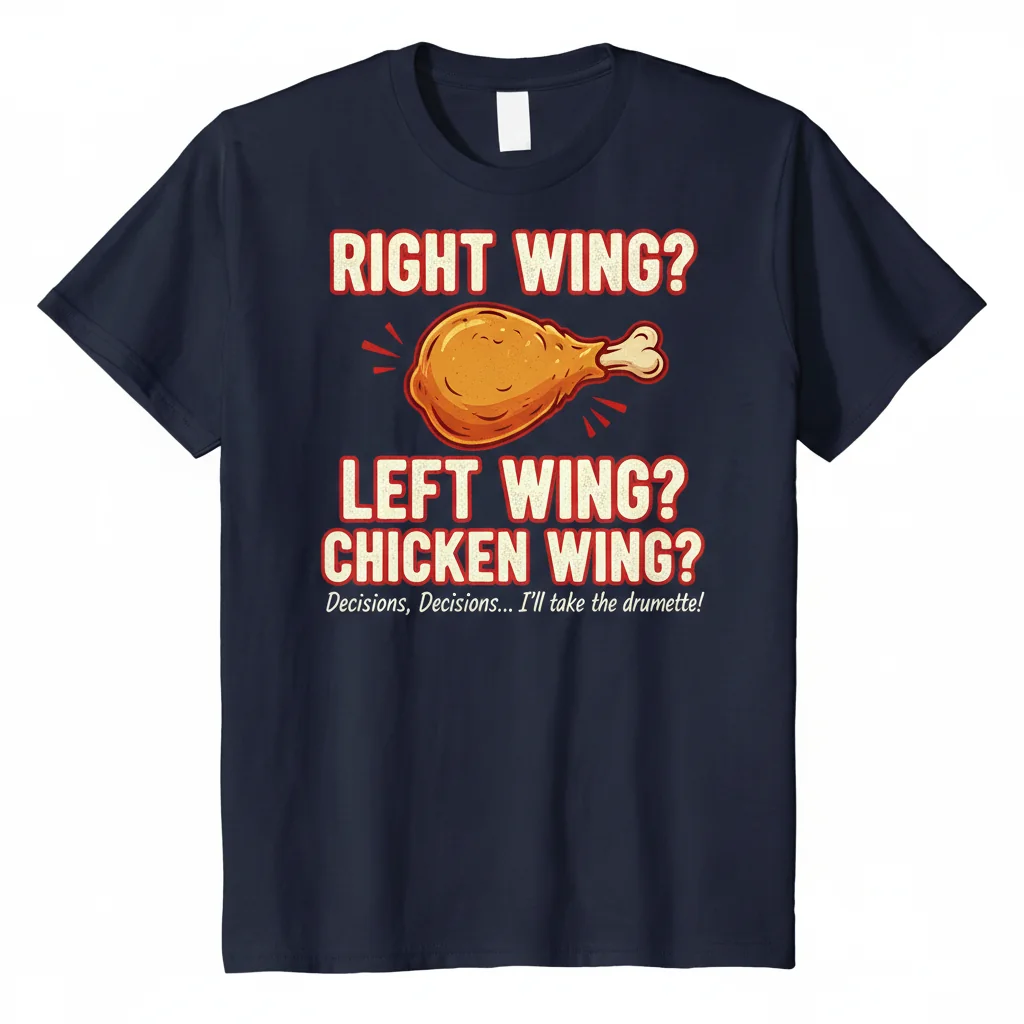 Right Wing? Left Wing? Chicken Wing? Essential T-Shirt – Political Fun, Lasting Comfort