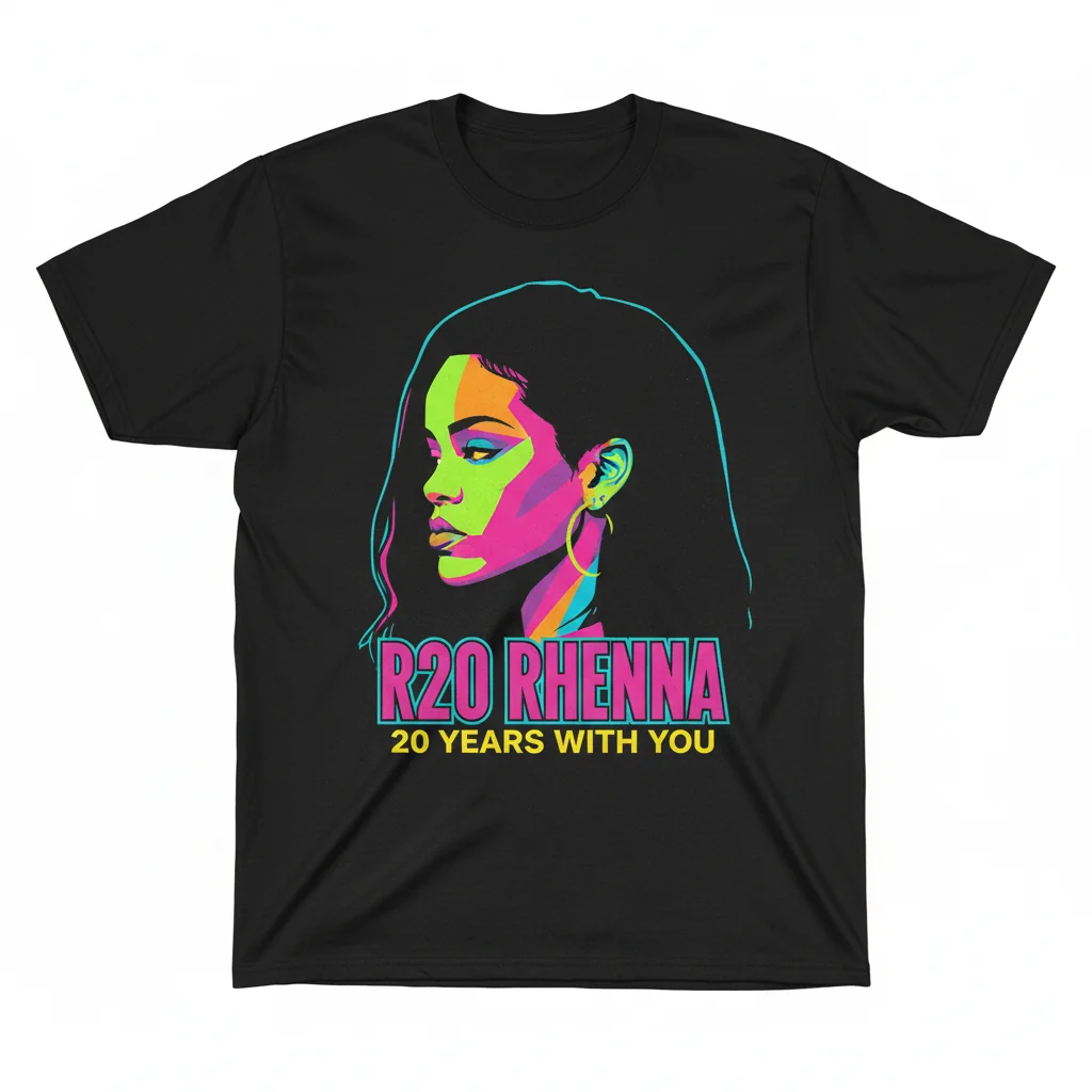 Rihanna R20 Rhenna 20 Years With You Commemorative T-Shirt - Premium Cotton Tee
