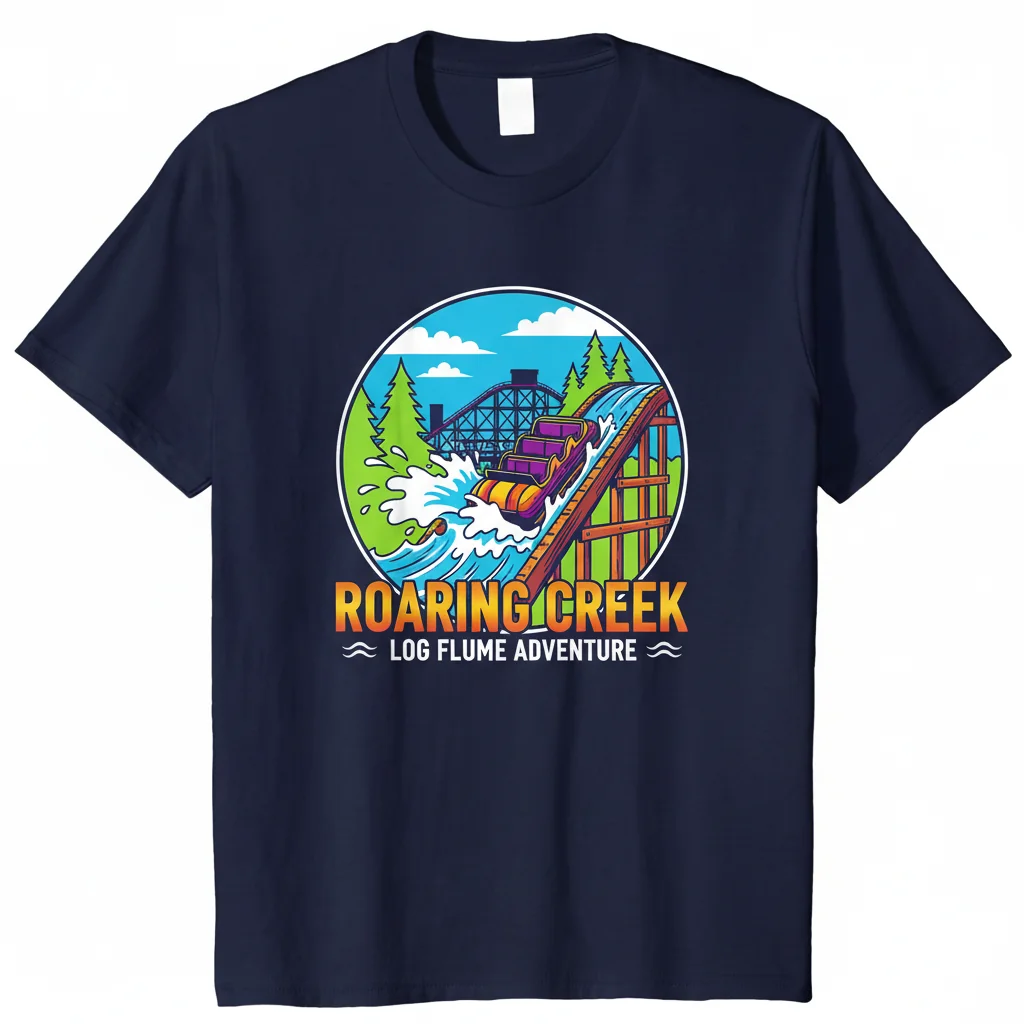 Roaring Creek Log Flume Essential T-Shirt – Adventure Ride Tee