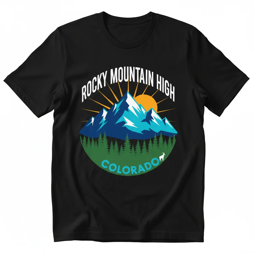 Rocky Mountain High Colorado T-Shirt | Vintage Mountain Graphic Tee