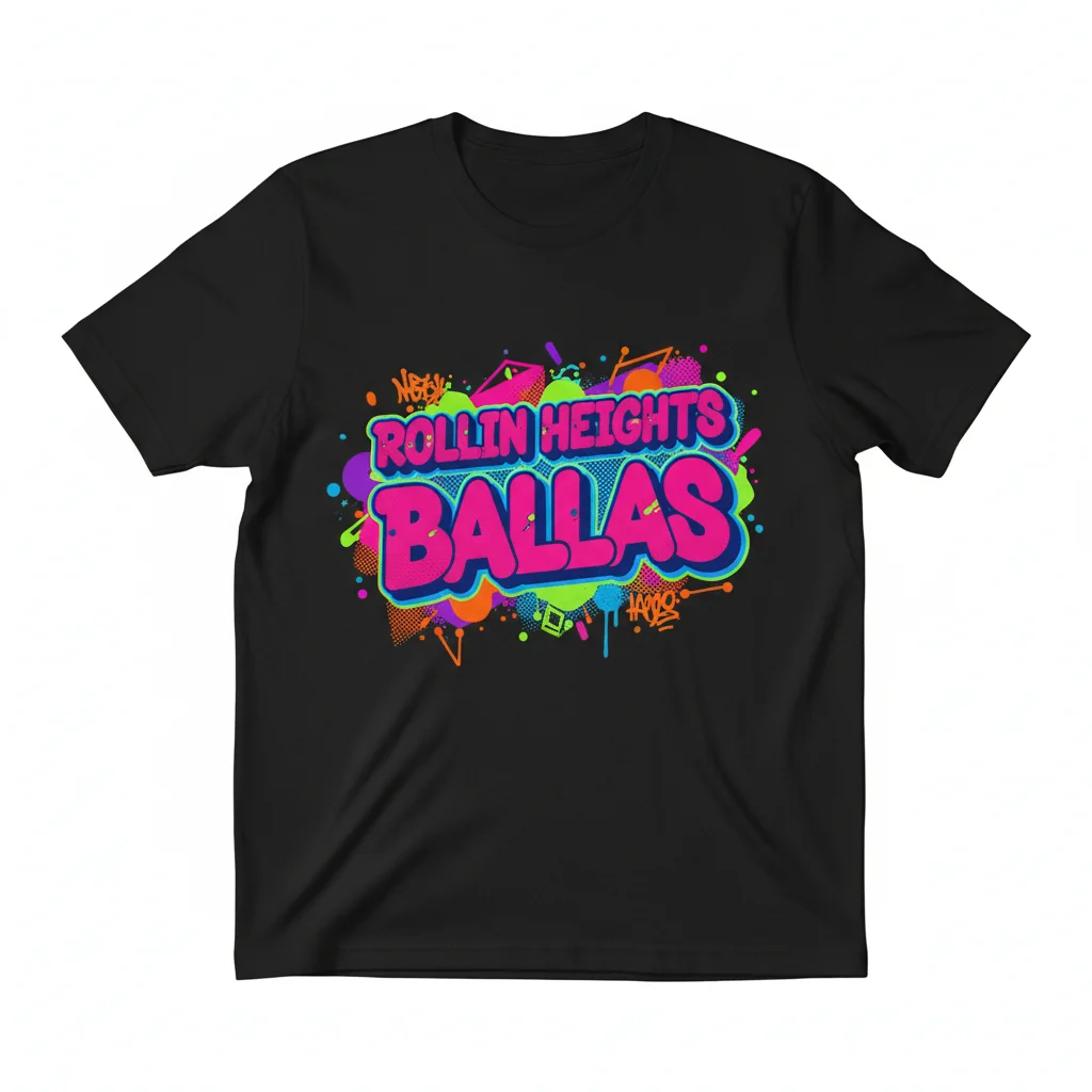 Rollin Heights Ballas Graffiti T-Shirt | Fade-Resistant & Pre-Shrunk