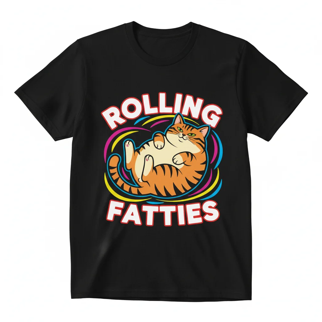 Rolling Fatties Cat Shirt – The Ultimate Durable & Comfy Tee