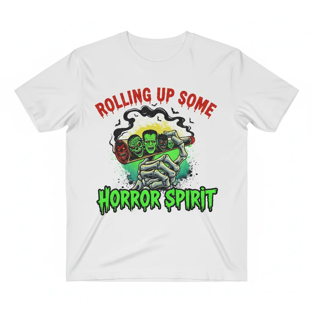 Horror Spirit Halloween Tee: Rolling Up Street Style 1 Horror Spirit Halloween Tee: Rolling Up Street Style