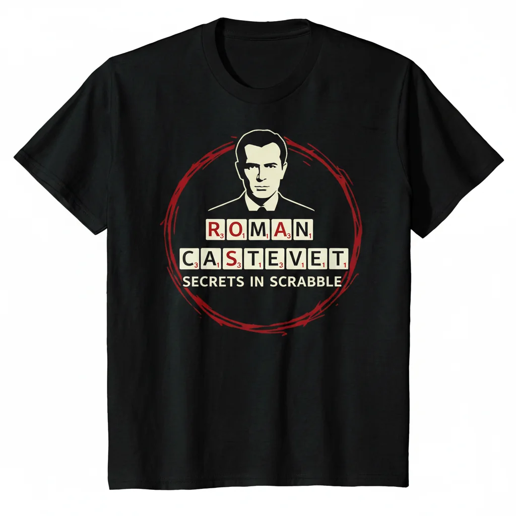 Desvenda os Segredos de Scrabble com a T-Shirt Roman Castevet - Rosemary's Baby: Durabilidade e Estilo Garantidos