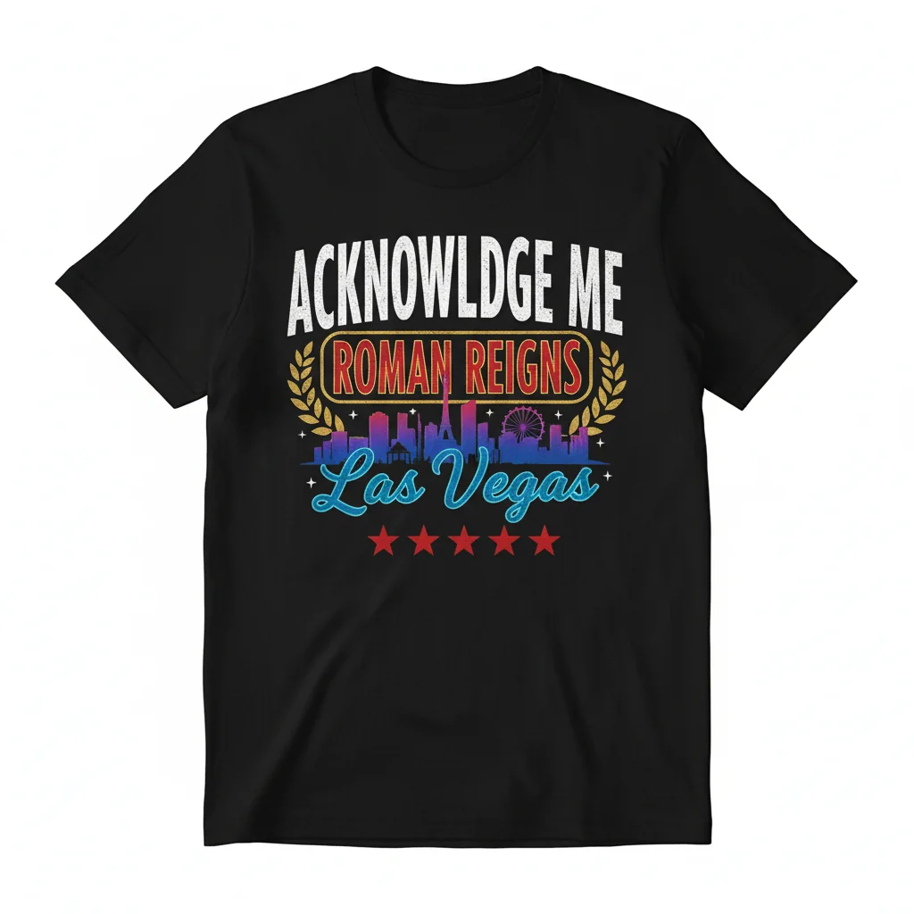 Roman Reigns Acknowledge Me Las Vegas T-Shirt – The Tribal Chief Fan Tee