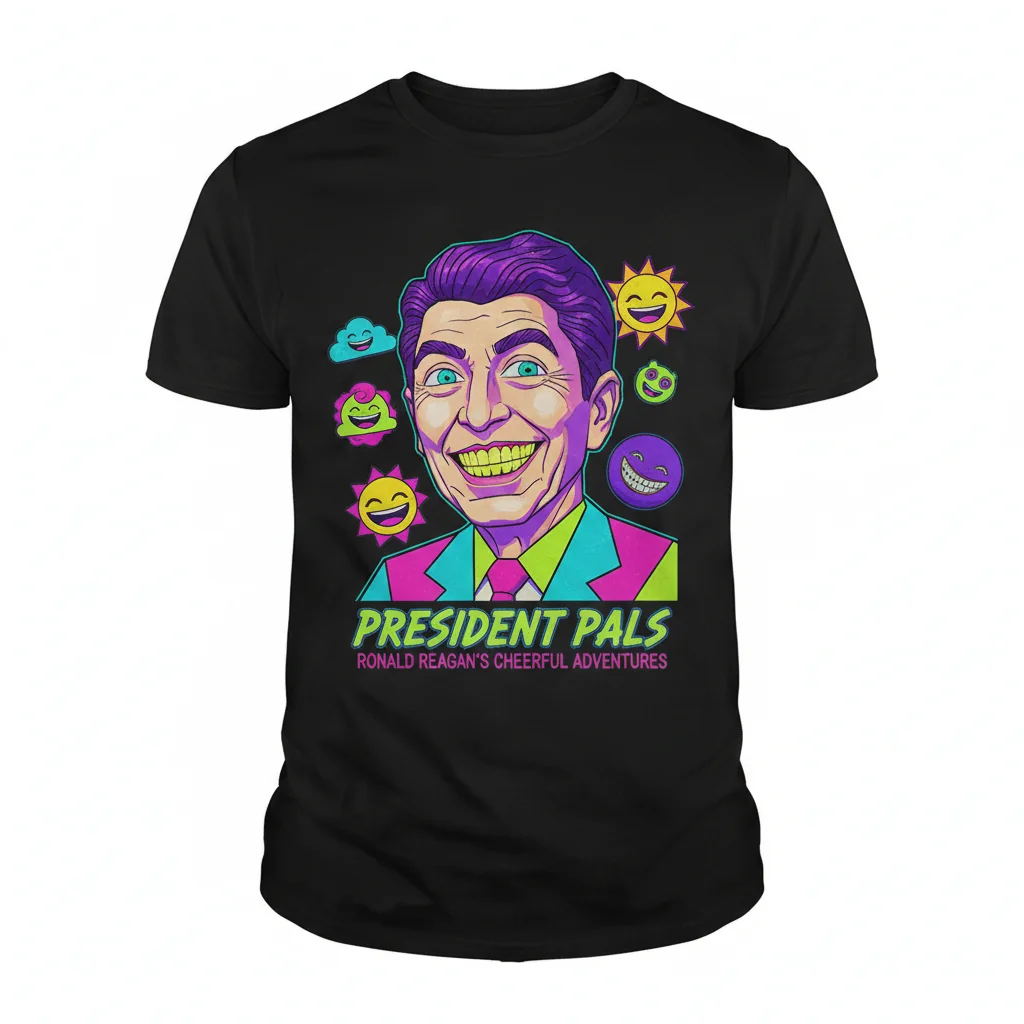 Ronald Reagan Smiling Friends Essential T-Shirt – Premium Ring-Spun Cotton Tee
