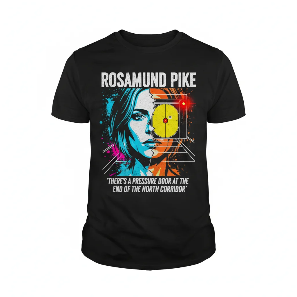 Rosamund Pike Quote 'Pressure Door' Premium Unisex T-Shirt – Unrivaled Comfort & Durability