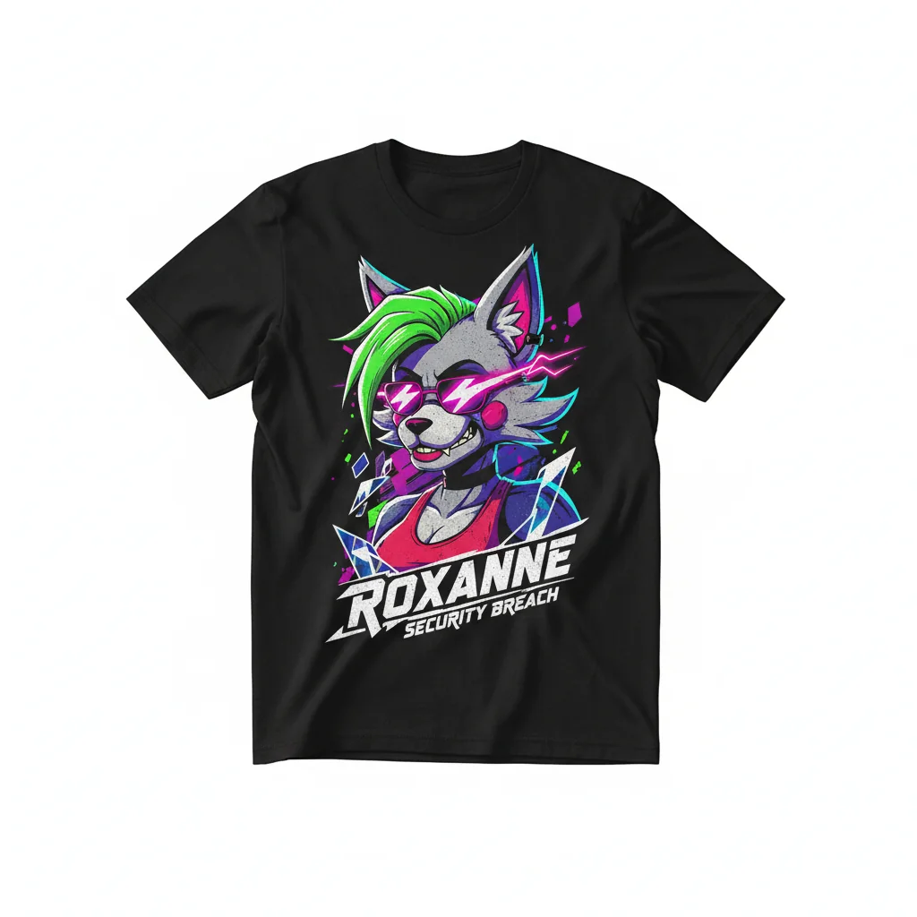 Roxanne Wolf T-Shirt | FNAF Security Breach Graphic Tee | Unisex Gamer Apparel