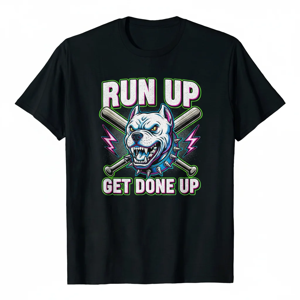 Run Up Get Done Up Essential T-Shirt - Premium Cotton Graphic Tee