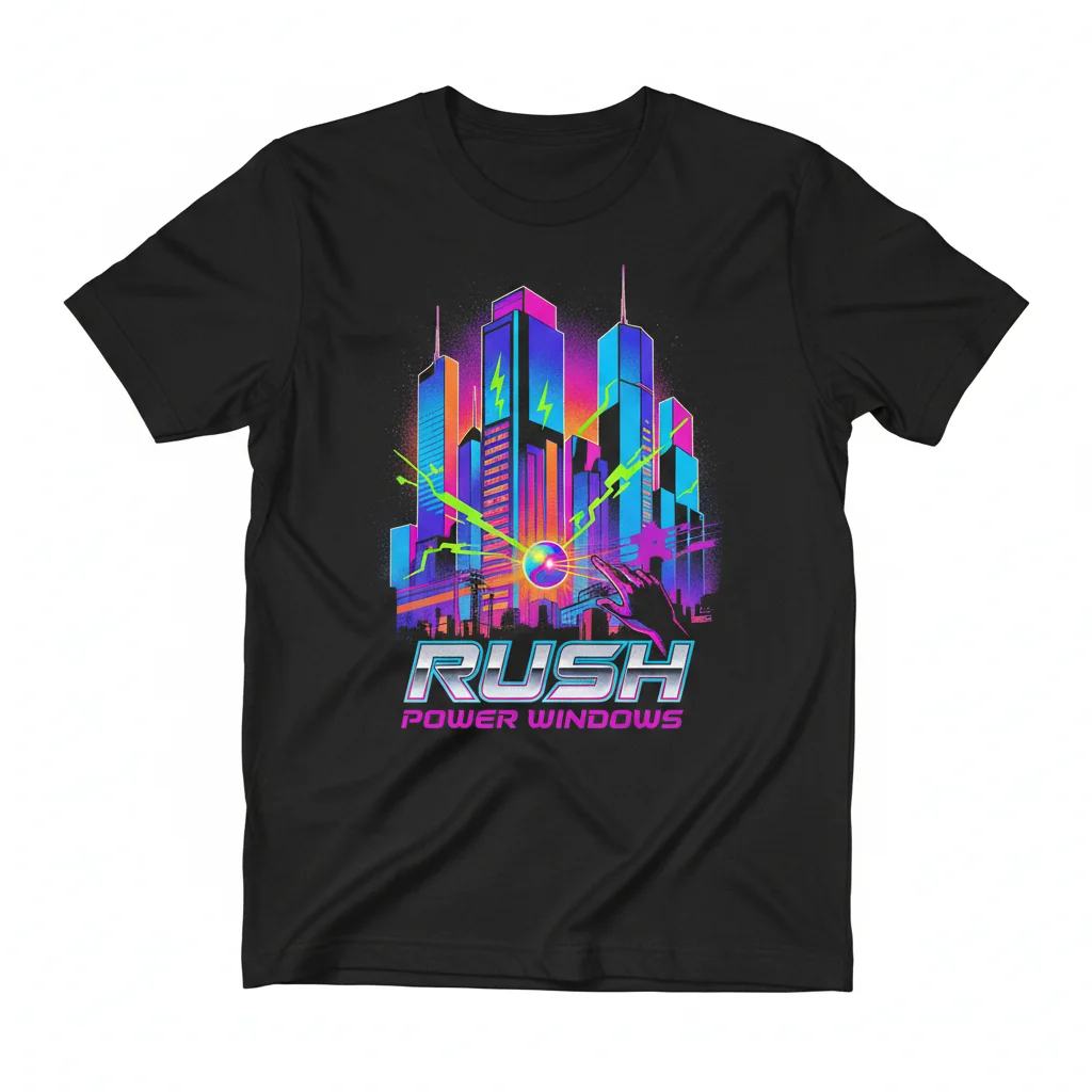 Rush 'Power Windows' Vintage Tour Tee