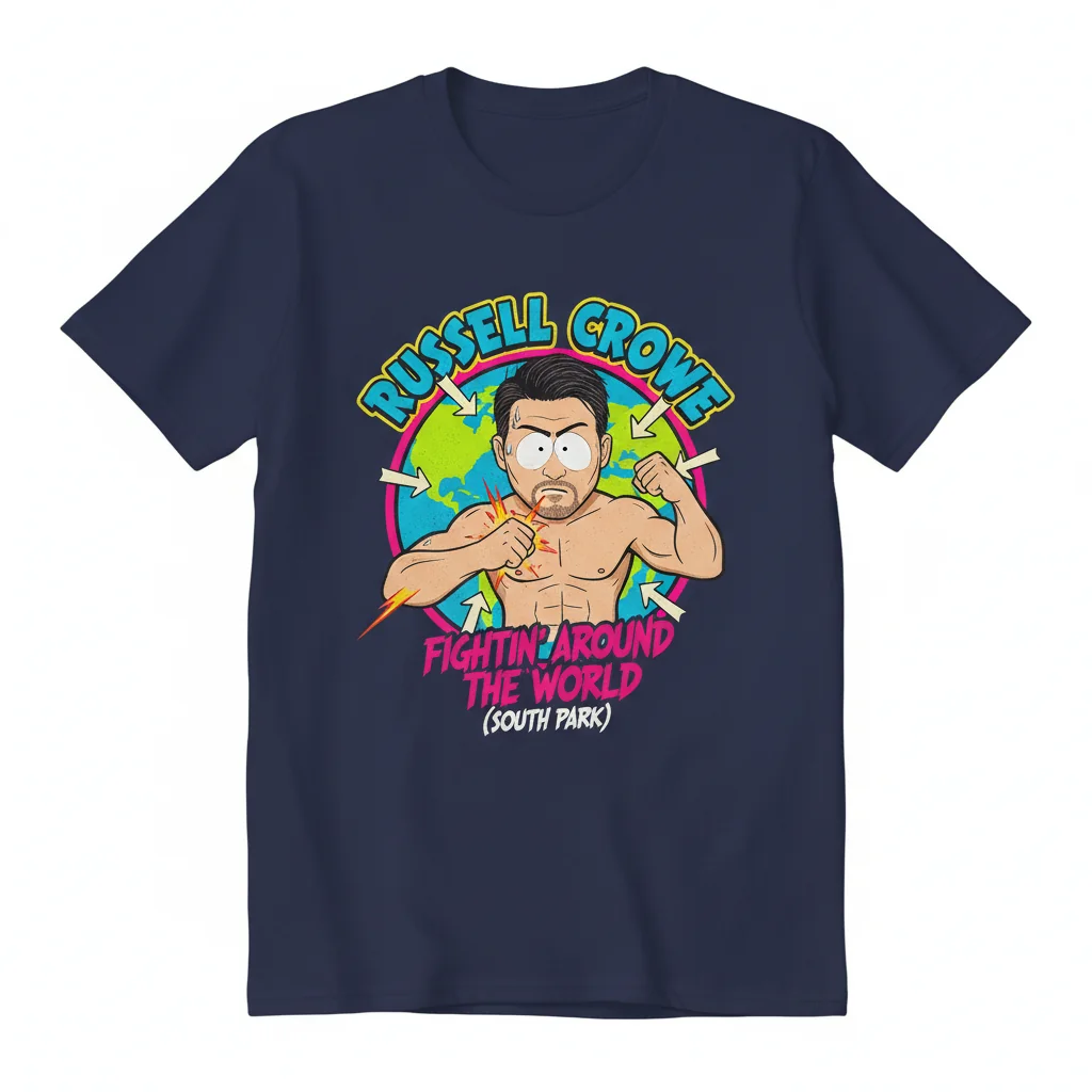 Russel Crowe: Fightin' Around the World (South Park) – An Epic Adventure Tee