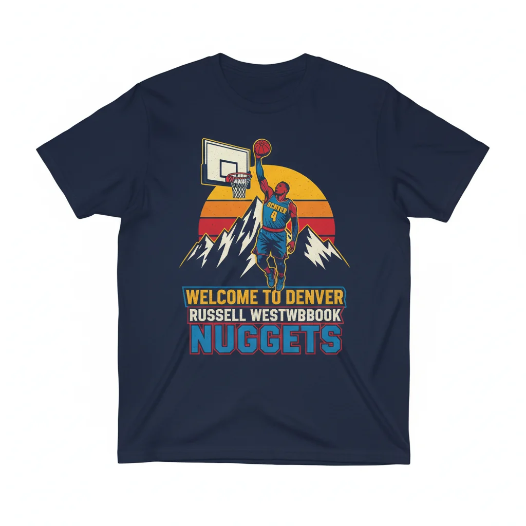 Russell Westbrook Denver Nuggets Welcome to Denver Fan T-Shirt | Premium Cotton Tee