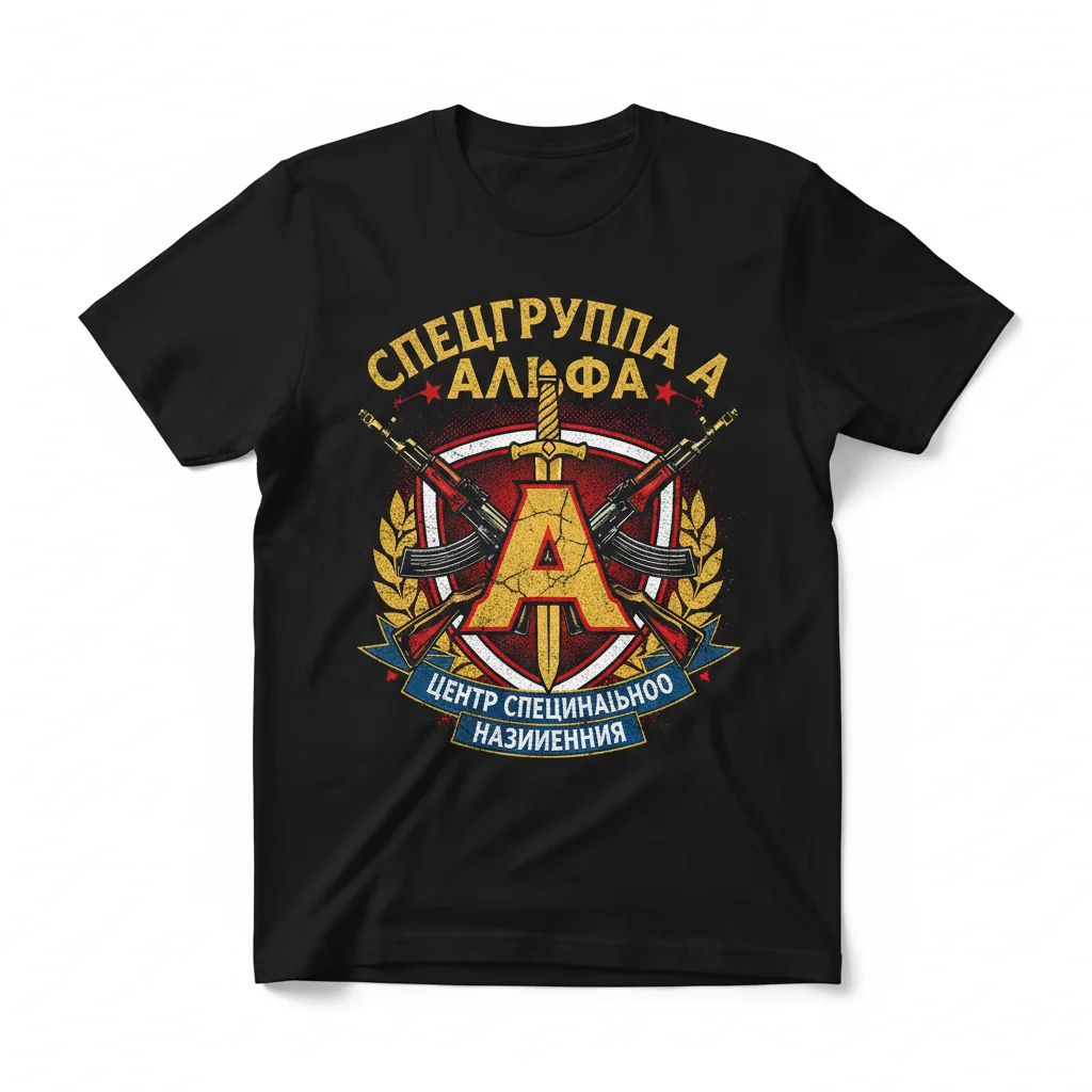 Russia Alpha Group Alfa Spetsgruppa A Special Force Badge #1302 - Durable Essential T-Shirt