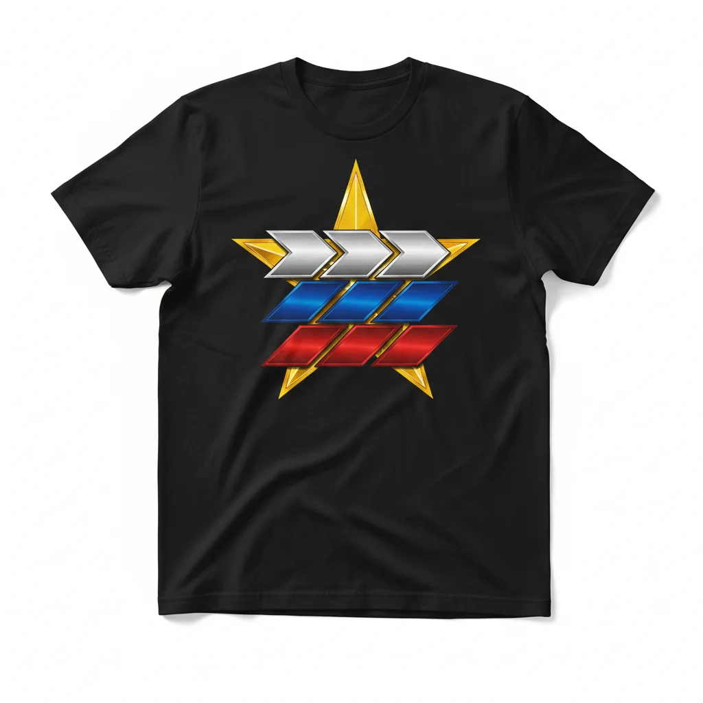 The Russia Flag Tee | Metallic Edition