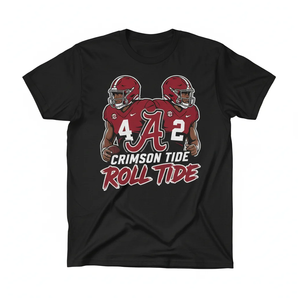 Ryan Williams & Jalen Milroe Alabama Crimson Tide Roll Tide Signature Tee
