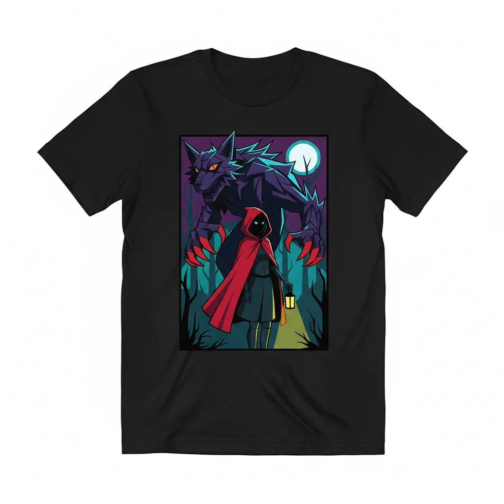 Sable Ward's Enigmatic Journey: Little Red Riding Hood Art T-Shirt