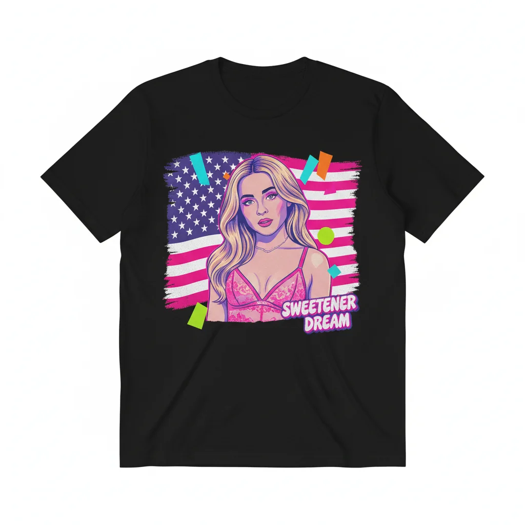 Sabrina Carpenter Lingerie Pink American Flag: A Dreamer's Anthem