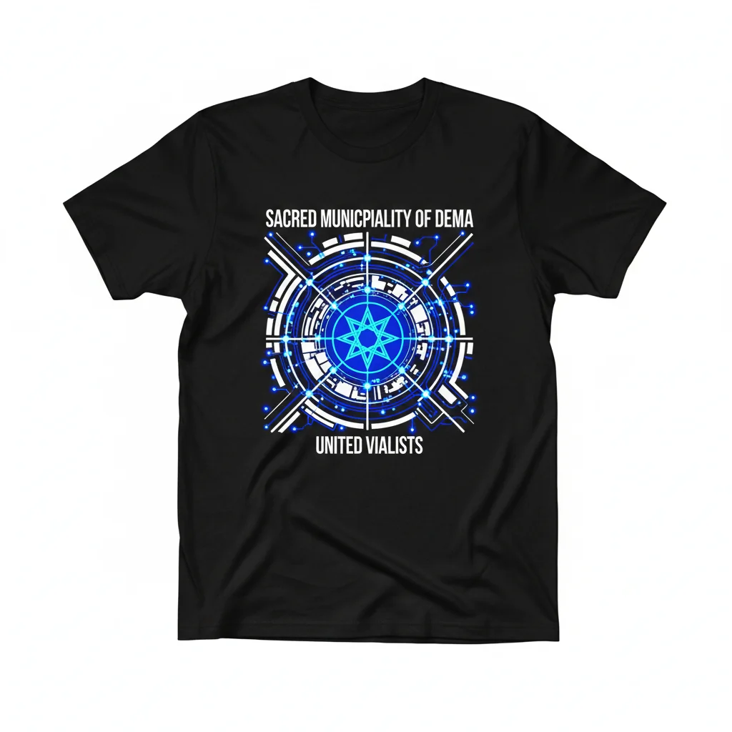 DEMA Sacred Municipality Map T-Shirt - White/Blue Essential Tee