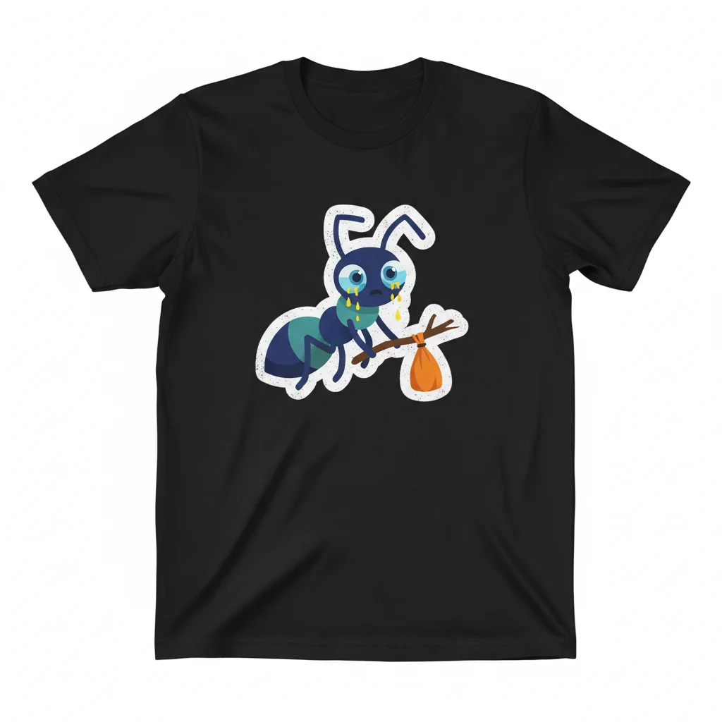 Sad Ant Sticker Essential T-Shirt - Premium Ring-Spun Cotton Tee