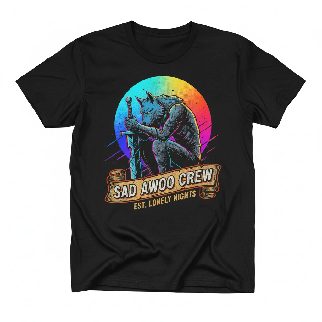 Blaidd's Sad Awoo Crew: Elevated Comfort Tee