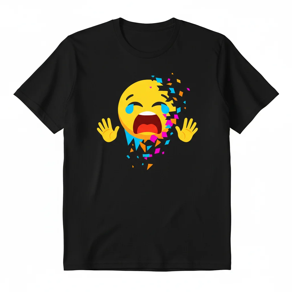 Sad Emoji Disappearing Meme Screaming Face Essential T-Shirt - Express Your Mood