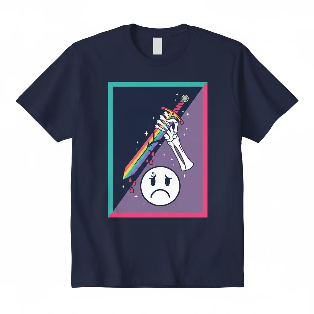 Sad Gay Pirate Flag T-Shirt - Premium Cotton Unisex Tee