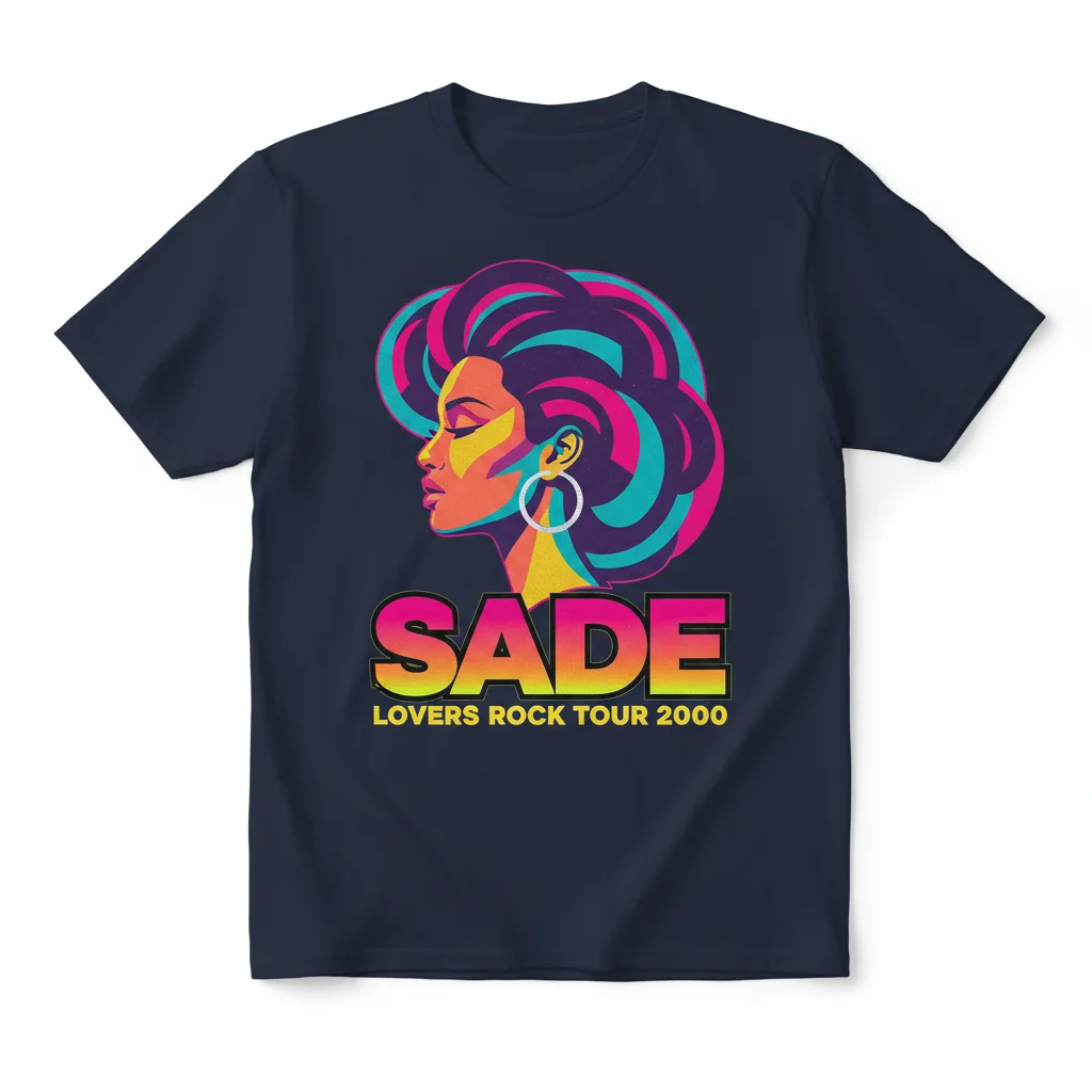 SADE Lovers Rock Tour T-Shirt | Vintage Style Music & Concert Graphic Tee