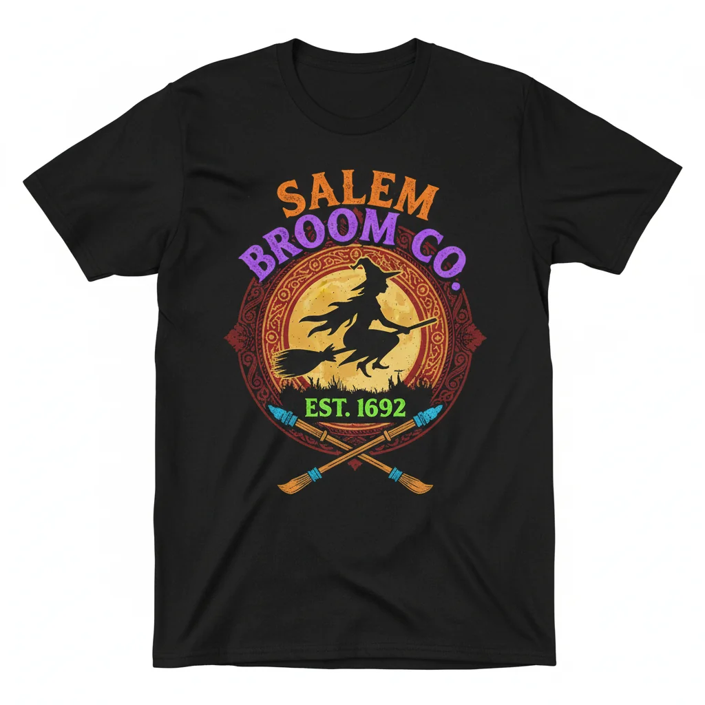 Camiseta Vintage "Salem Broom Co est 1692" - Durabilidad y Estilo Sin Igual