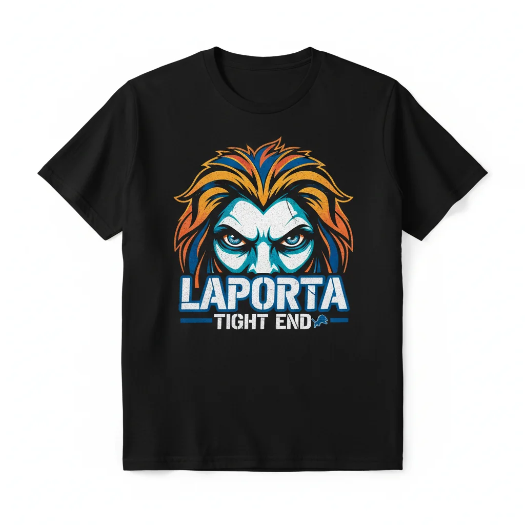 Sam LaPorta TE Eyes Detroit Lions Fan T-Shirt - Premium Cotton Tee